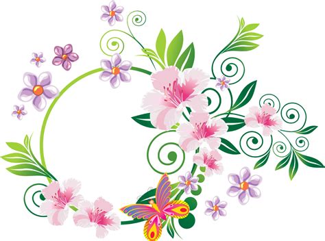 Ornamental Clipart Floral - Decorative Design Elements Png - (1242x933) Png Clipart Download
