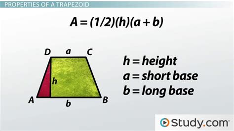 Trapezoid | Characteristics, Properties & Formulas - Lesson | Study.com