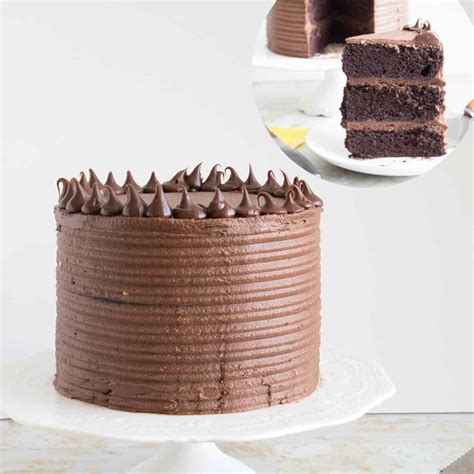 8-inch BEST Chocolate Cake EVER! - Veena Azmanov