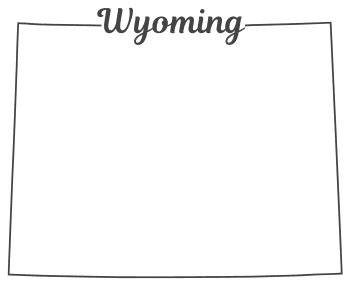 Wyoming Map Outline Printable State Shape Stencil Pattern | Hot Sex Picture