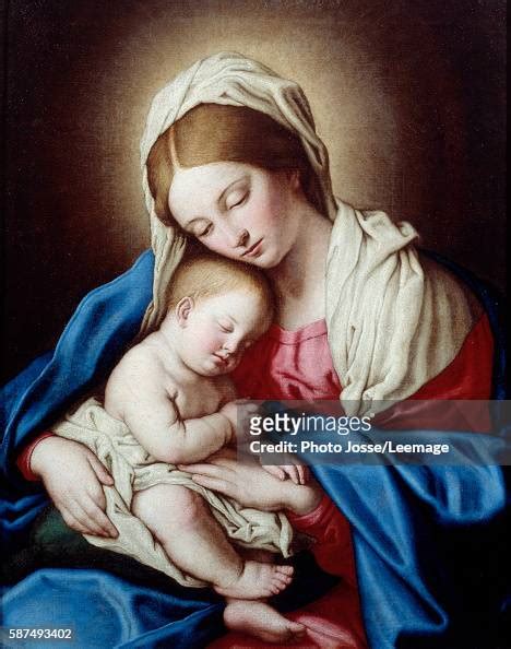 Sleep of the Child Jesus. Painting by Giovanni Battista Salvi called ...