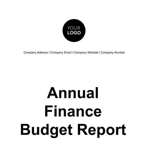 Annual Finance Budget Report Template - Edit Online & Download Example | Template.net