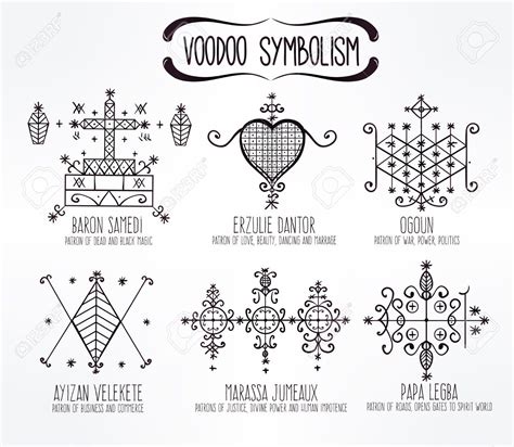 Voodoo Spirits Symbols Set. Spiritual, Magical, Cultural And.. Royalty ...