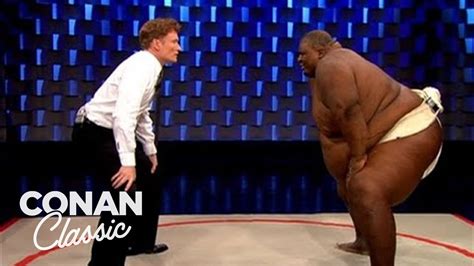 Conan Challenges Sumo Wrestler Manny Yarbrough | Late Night with Conan ...