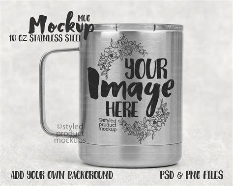 Dye sublimation 10 oz Stainless Steel Coffee Mug with Handle | Etsy | Stainless steel coffee ...