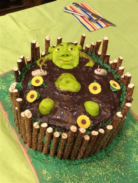 Shrek Birthday cake | Birthday cake, Cake, Desserts