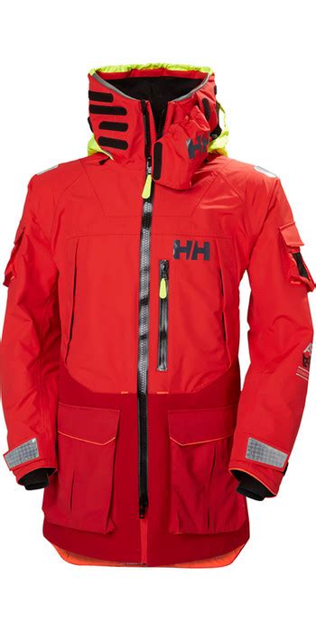 2019 Helly Hansen Aegir Ocean Jacket Alert Red 30335 - Sailing ...