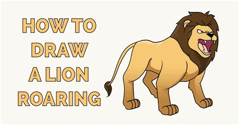 How to Draw a Lion Roaring - Really Easy Drawing Tutorial