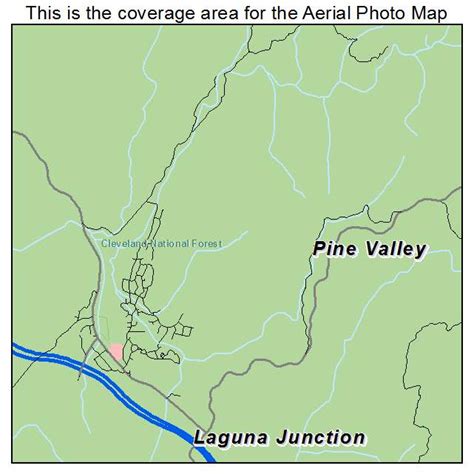 Aerial Photography Map of Pine Valley, CA California