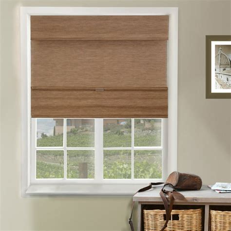 CHICOLOGY Privacy & Natural Woven Cordless Magnetic Roman Shades ...