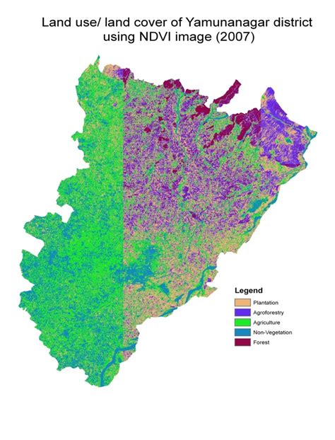 Vegetation covers of Yamunanagar district using NDVI image (2007) | Download Scientific Diagram