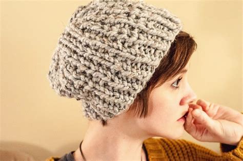 free knit hat pattern chunky mistake ribbed uses lion brand wool ease t & Q yarn and size 15 ...