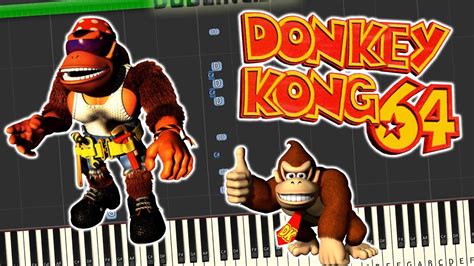 Donkey Kong 64 - DK Rap Theme Piano Tutorial Synthesia - YouTube