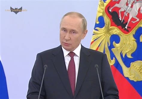 Putin Delivering Speech As Russia Officially Annexed The Liberated ...