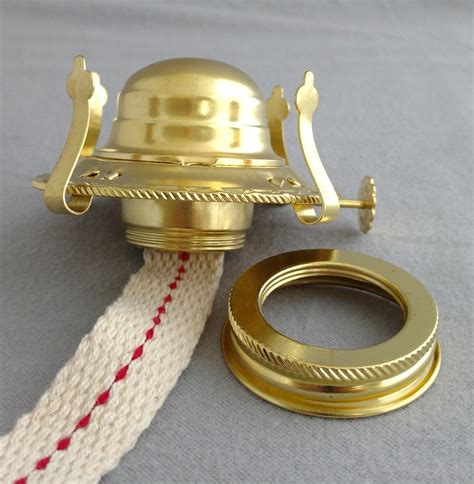 #2 Brass Plated Oil Lamp Burner with Collar - Imperial Lighting Co.