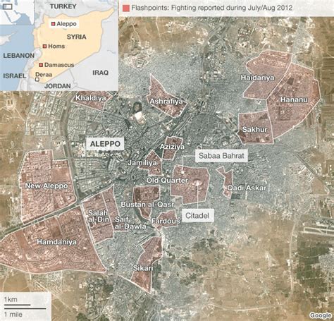 Syria conflict: Maps of fighting in Damascus and Aleppo - BBC News