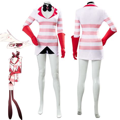 Hazbin Hotel Angel Dust Cosplay Costume Radio Demon Uniform Halloween ...