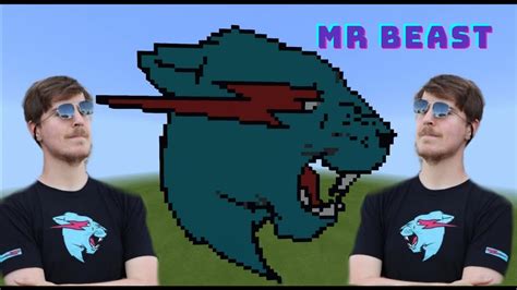 #MrBeast logo pixel art in Minecraft (Time lapse build) - YouTube