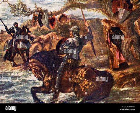 Sir Lancelot, or Lancelot du Lac, or Launcelot. Knight of the Round Table Stock Photo - Alamy