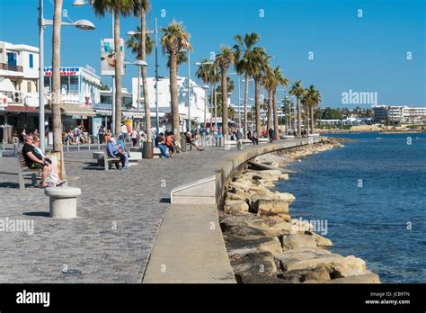 Paphos harbour, tourist area, sea front, Cyprus Stock Photo - Alamy