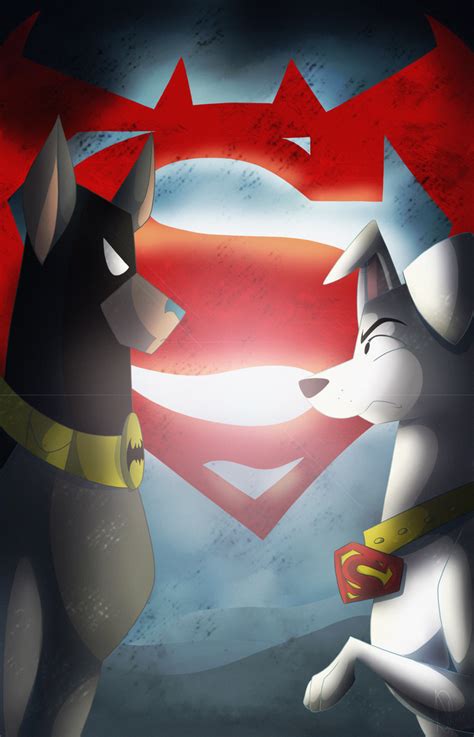 Fanart: Ace the Bathound v Krypto the Superdog by texacity on DeviantArt