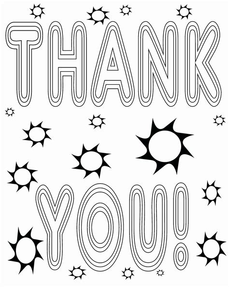 Thank You Printable Coloring Pages