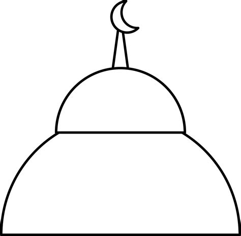 illustration vector graphic outline of dome of the mosque 6331510 ...