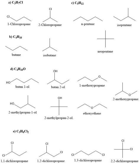 Draw all constitutional isomers with the following molecular formula. (a) C3H7Cl (b) C4H10 (c ...