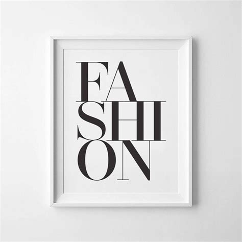 FASHION Fashion Print Fashion Poster Fashion Typography | Etsy