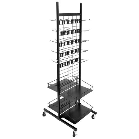 Rolling Retail Display Merchandising Rack Store Fixture, 66 Tall X 28 ...