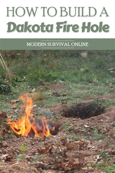 Dakota Fire Hole: Step by Step How To Build One - Modern Survival Online