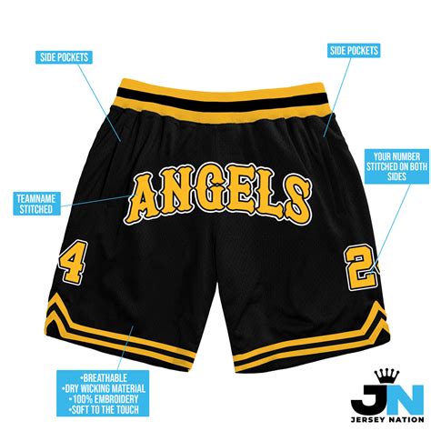 Black-Yellow Custom Basketball Shorts – The Jersey Nation