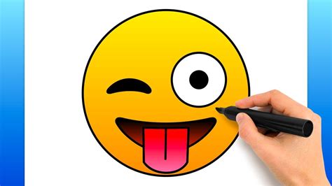 How To Draw A Winking Face Emoji Winking Face Winking Face Emoji | The ...