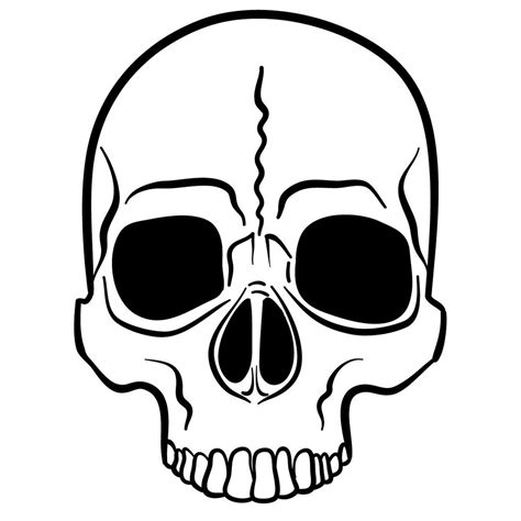 How to draw a Skull - Sketchok easy drawing guides