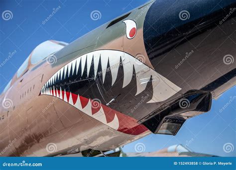 Aircraft Nose With Shark`s Teeth Editorial Image | CartoonDealer.com ...