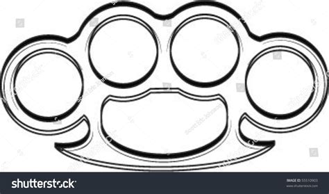 Brass Knuckles Stock Vector 55510903 - Shutterstock