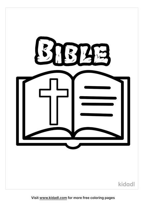 Open Bible Coloring Page