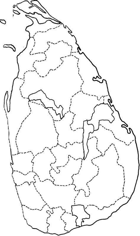 Map of Sri Lanka showing the District boundaries (dotted lines) and... | Download Scientific Diagram