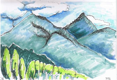 Mountain Pictures: Mountains Sketch