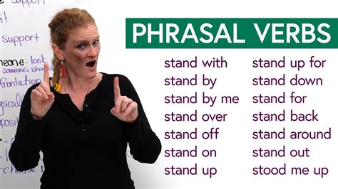 Learn 14 Phrasal Verbs with “stand”: stand for, stand out, stand down ...