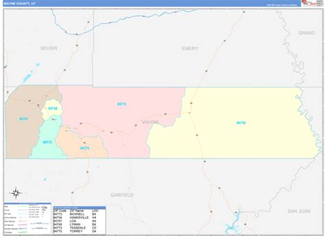 Maps of Wayne County Utah - marketmaps.com