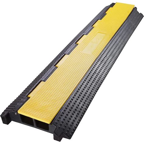 Buy 2 Channel Rubber Cable Protector Ramps Heavy Duty 11000Lbs Load ...