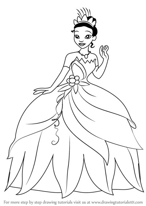 Step by Step How to Draw Tiana from The Princess and the Frog ...