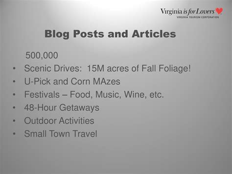 2013 Fall Marketing on Virginia.org - ppt download