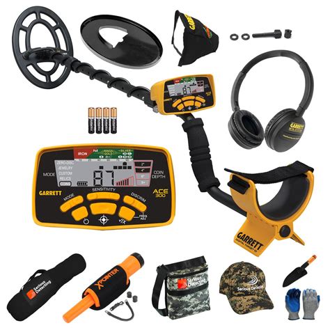 Garrett ACE 300 Metal Detector Expedition Bundle w/ Pinpointer, Carry Bag, and More | Metal ...