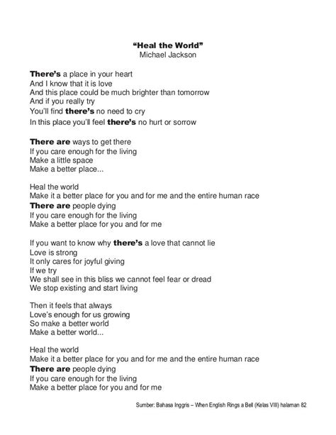 Heal The World - Lyrics