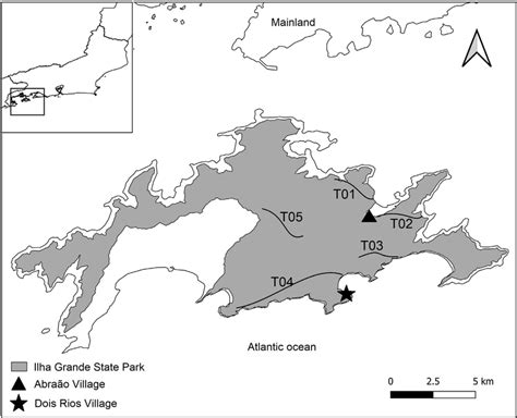 Map of the study area, showing the area covered by the Iha Grande State... | Download Scientific ...