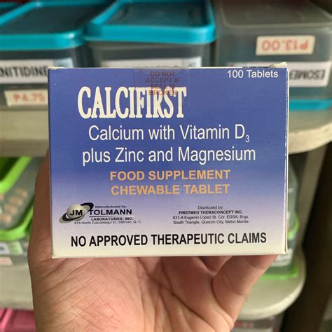 (Generic) Calcifirst - Calcium Carbonate + Vitamin D3 + Magnesium + Zinc Tablets (Cal+D3+Mg+Zn ...