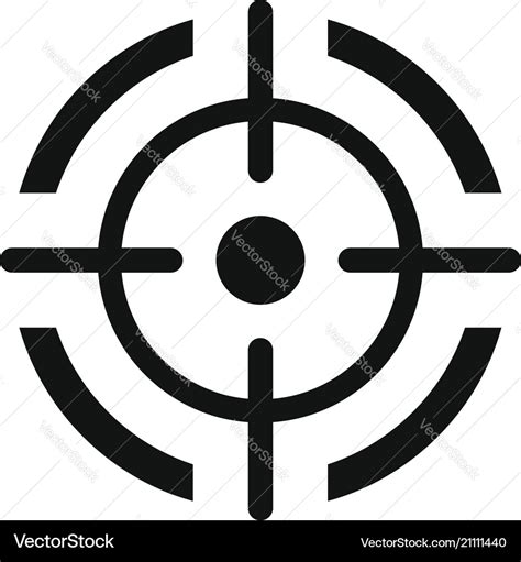 Aim target icon simple style Royalty Free Vector Image