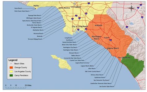 Map Of Southern California Beaches - Printable Maps